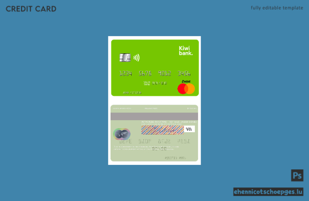 Beispielvorschau der Kiwibank Mastercard Neuseeland